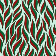 abstract two-tone green red leaves