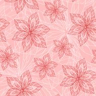 pink big hand drawn flowers