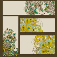 Abstract set of business cards