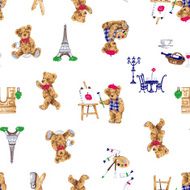 Bear illustration pattern N10