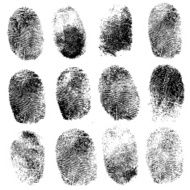 Set of fingerprints illustration