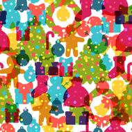Merry Christmas and Happy New Year seamless pattern N2