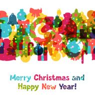 Merry Christmas and Happy New Year seamless pattern N3