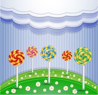 Vector illustration with candy