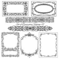 Set of Vintage frames and design elements N2