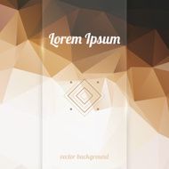 Glass Banner on Polygonal Background N2