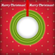 Christmas round frame with place for text vector N3
