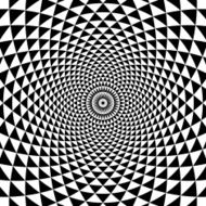 Abstract Circle Spiral Black and White Background