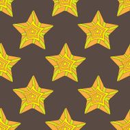 Seamless vector psychedelic abstract retro yellow green orange pattern