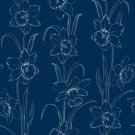 Spring flowers fabric seamless pattern