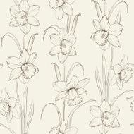 Spring flowers fabric seamless pattern N2