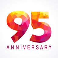 anniversary 95 red colored logo N2