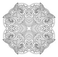 Black And White Mandala N6