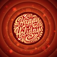 Holidays greeting card with a calligraphic lettering N4