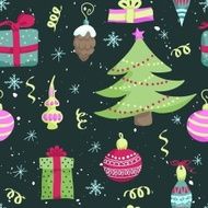 Bright christmas seamless pattern