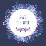 Purple and Blue Wedding Event Invitation Card Template