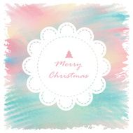 Light blue pink love pastel background with tree christmas