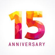 anniversary 15 red colored logo