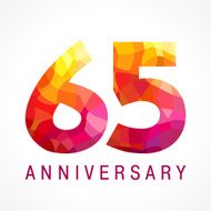 anniversary 65 red colored logo