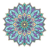 Isolated mandala pattern Vintage ethnic background frame