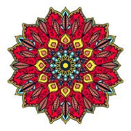 Isolated mandala pattern Vintage ethnic background frame N2