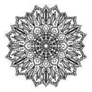 Isolated mandala pattern Vintage ethnic background frame N3