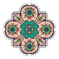 Isolated mandala pattern Vintage ethnic background frame N4