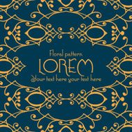 Luxury calligraphic vintage frame with beautiful pattern Elegant logo design