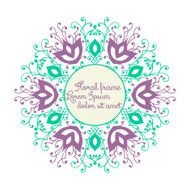 Mandala pattern design template Vintage ethnic background frame N5