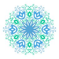 Isolated mandala pattern Vintage ethnic background frame N6