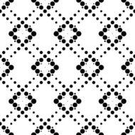 Black and white geometric seamless pattern with circle N12
