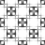 Black and white geometric seamless pattern with circle N15