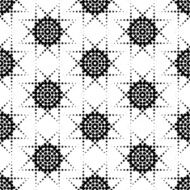 Black and white geometric seamless pattern with circle N16
