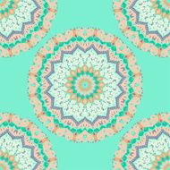 Isolated mandala pattern Vintage ethnic background frame N11