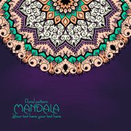 Mandala pattern design template Vintage ethnic background frame N9