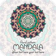 Mandala pattern design template Vintage ethnic background frame N10