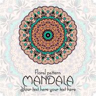 Mandala pattern design template Vintage ethnic background frame N11