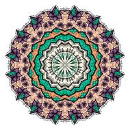 Isolated mandala pattern Vintage ethnic background frame N12
