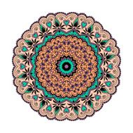 Isolated mandala pattern Vintage ethnic background frame N13