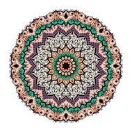 Isolated mandala pattern Vintage ethnic background frame N14