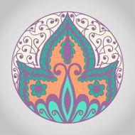 Isolated mandala pattern Vintage ethnic background frame N15