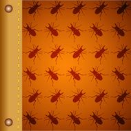 Pattern with beetles vector