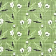 Seamless pattern with abstract flowers and leaves