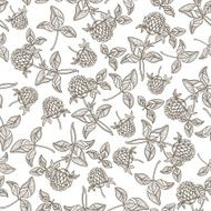 Seamless pattern with clover Monochrome hand-drawn vector background