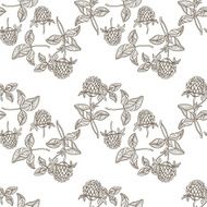 Seamless pattern with clover Monochrome hand-drawn vector background N2