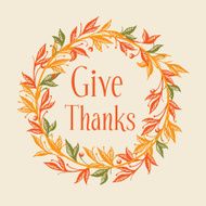 Vector floral frame Autumn leaves Thanksgiving day