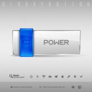 Blue and Gray Button N13