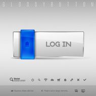 Blue and Gray Button N14