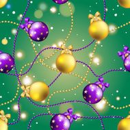 New Year pattern with ball Christmas wallpaper