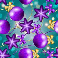 New Year pattern with ball Christmas wallpaper N2